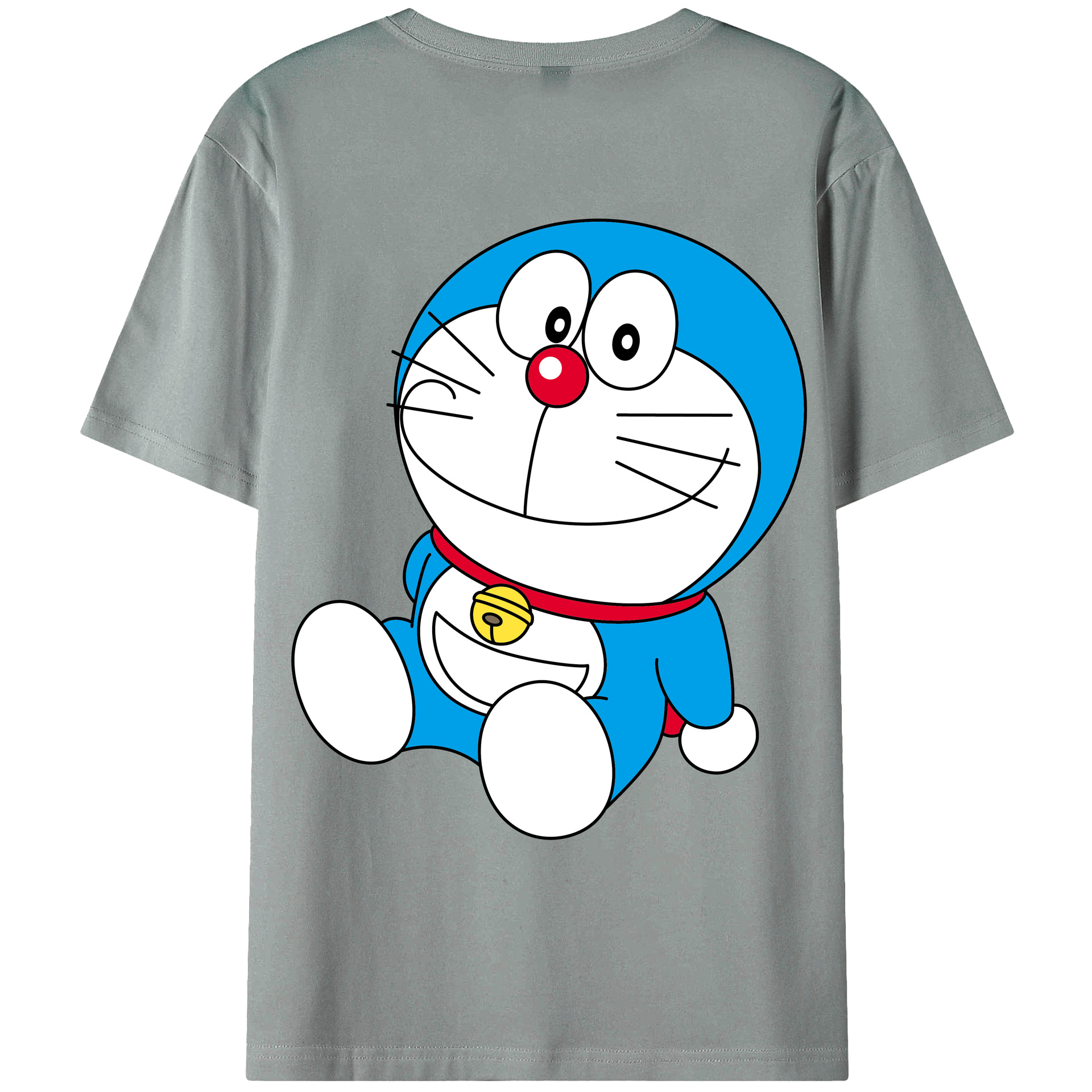（画像用） ドラえもん Doraemon 綿100％ メンズ半袖Tシャツ（バックプリント） 通気性